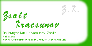 zsolt kracsunov business card